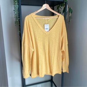 NWT Free People We The Free On My Mind Oversized Long Sleeve Tee Shirt